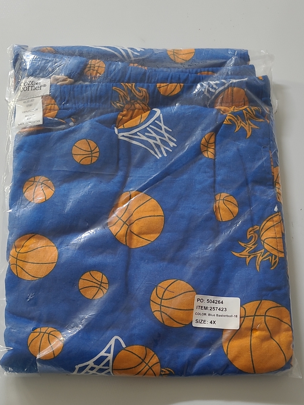 4X Men Basket All Big Size 4X Pajama Pamts